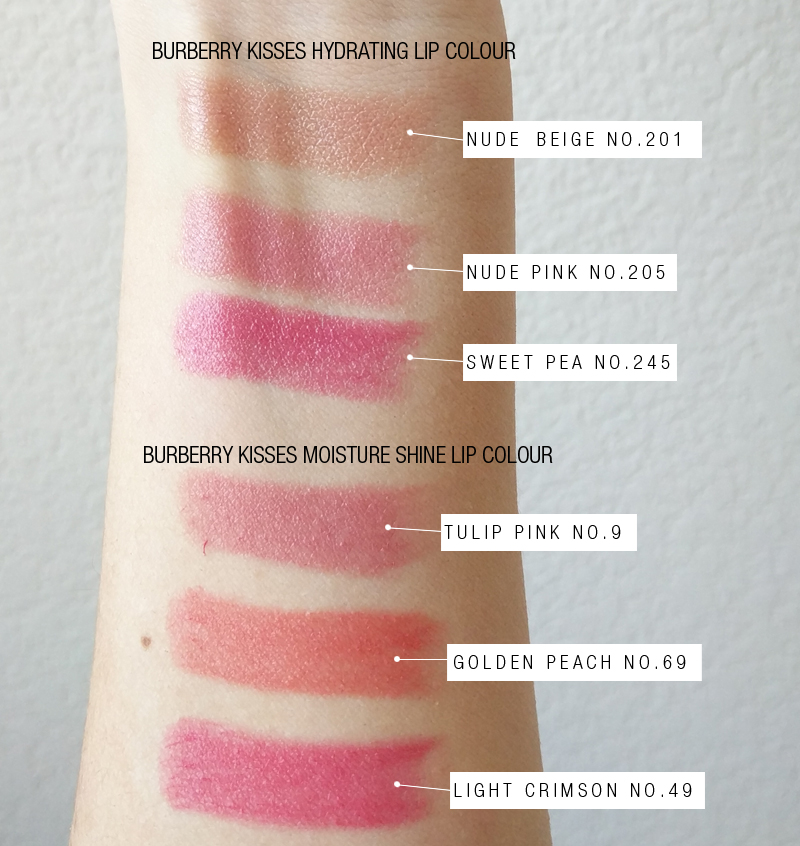 Burberry Kisses Lips (swatches)